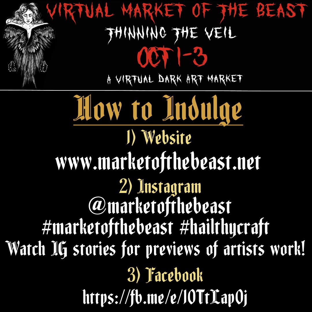 DeathPartyPod's tweet photo. Catch our online interview @marketofthebeast today at noon PDT / 3p EDT / 7p GMT
Thinning The Veil
Oct 1–3, 2021
#MarketOfTheBeast
#HailThyCraft https://t.co/VmmRdQ4jZd