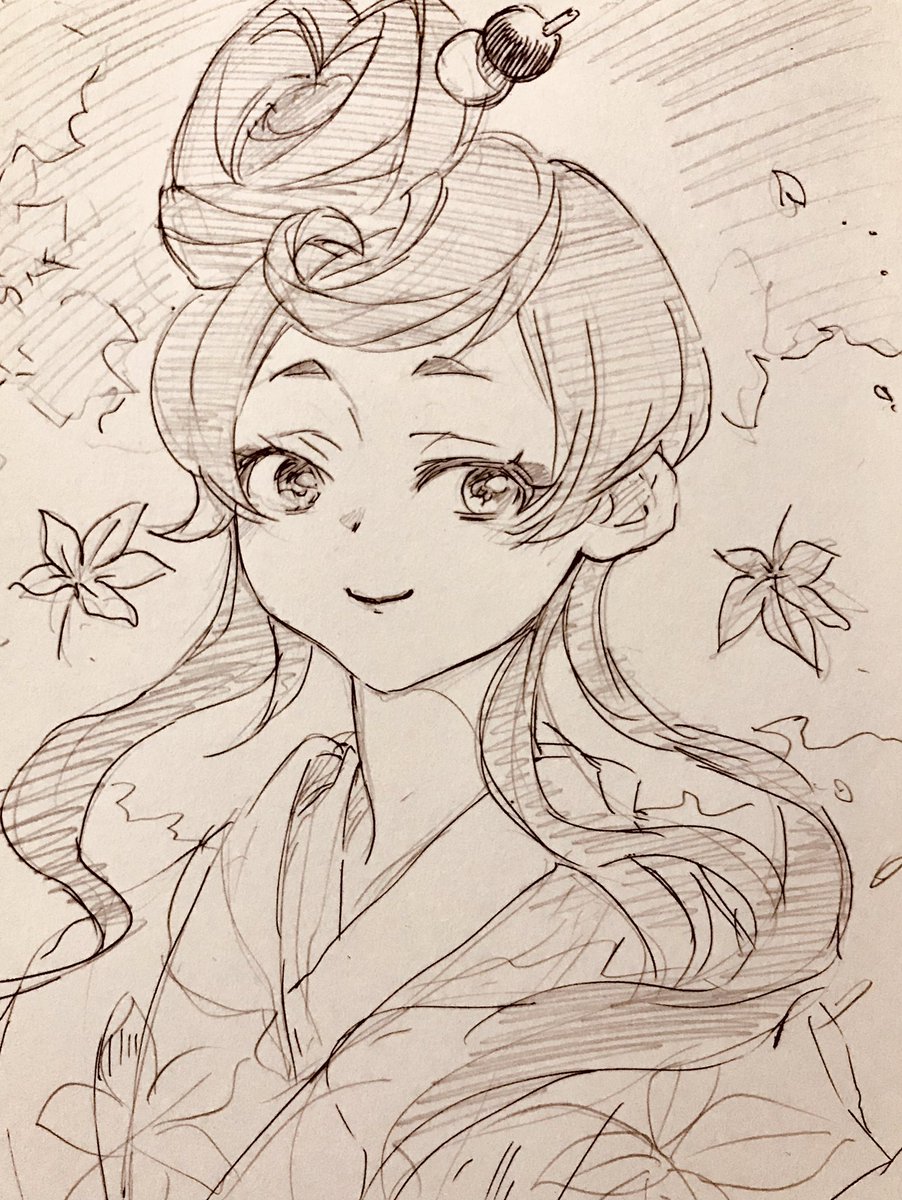 #推しを10分ぐらいで描くこれをみた人も問答無用でやる
🍁旦那の推し✨ゆうぎり姉さん💕 