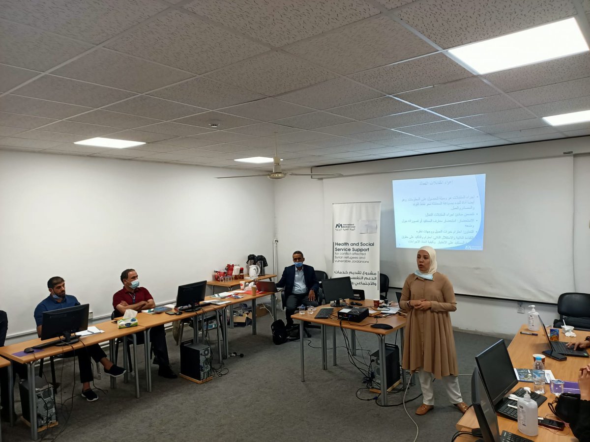 IMCjo's tweet photo. @IMCjo, with funding support from @UNHCRJordan, @StatePRM @USEmbassyJordan, @KSRelief_EN, organized #training on #MH case management at #NCMH of @mohgovjo with participants coming across the Jordan including #Zaatari and #Azraq refugee camps and #host_communities. https://t.co/16qfs9d6mp