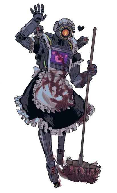 オリジナルイラスト　掃除ロボットの恋 オリジナルイラスト 掃除ロボットの恋 絵画