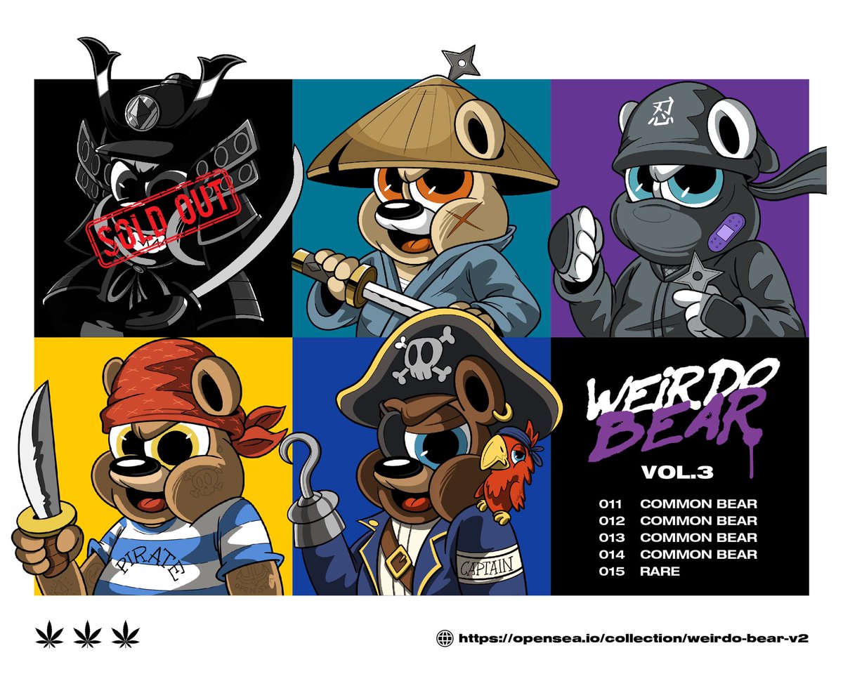 wildzfreak's tweet image. Weirdo Bear is Come Back Now🚨

opensea.io/collection/wei…

#nftcollector #NFTartist #NFTCommunity #OpenSeaNFT