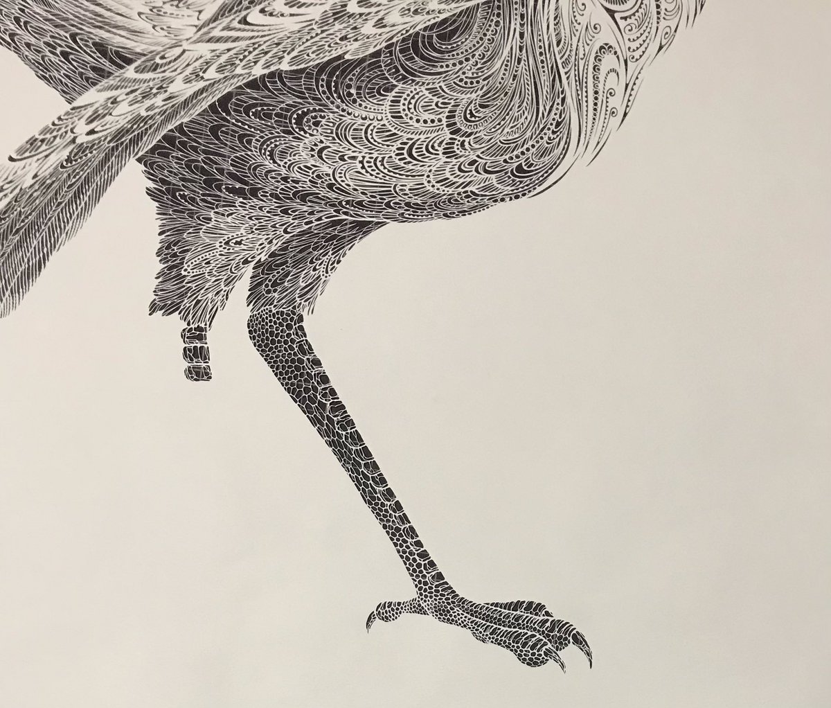 「お御足
#切り絵 」|切り剣Masayo / 「切り剣 福田理代切り絵作品集」発売中のイラスト