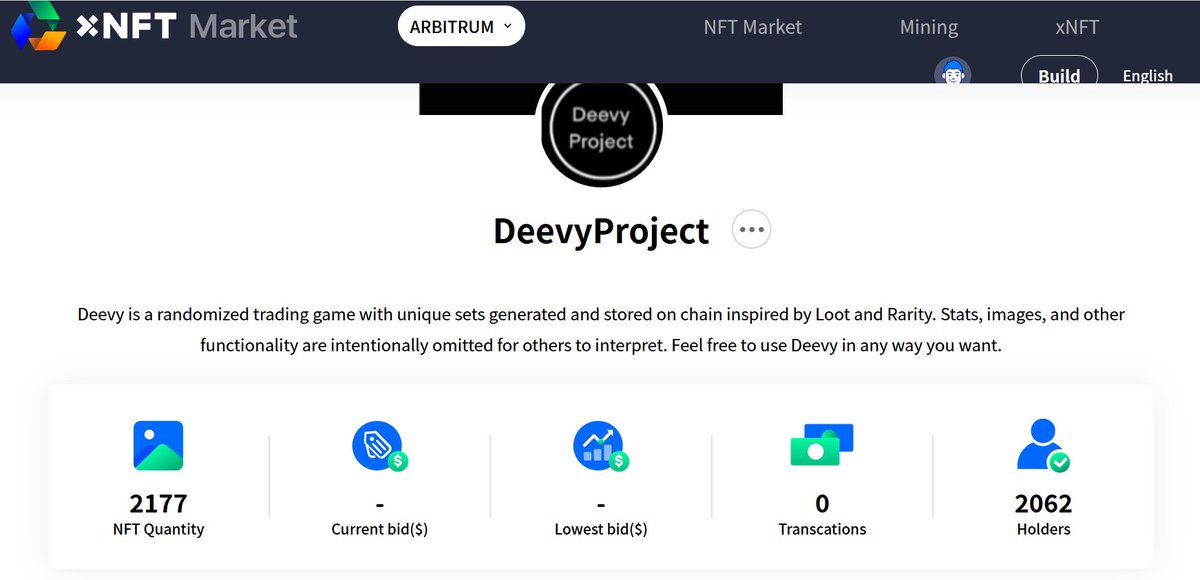 xNFT_Protocol's tweet image. @ArbiApeClub, @DeevyProject, @MetaMarauders &amp;amp; @ArbitrumBoneman were listed on @xNFT_Protocol Marketplace. 👏👏👏

🚀Link1, market.xnft.net/collection/Arb…

🚀Link2, market.xnft.net/collection/dee…

🚀Link3, market.xnft.net/collection/Met…

🚀Link4, market.xnft.net/collection/Arb…

#Arbitrum #ArbitrumNews