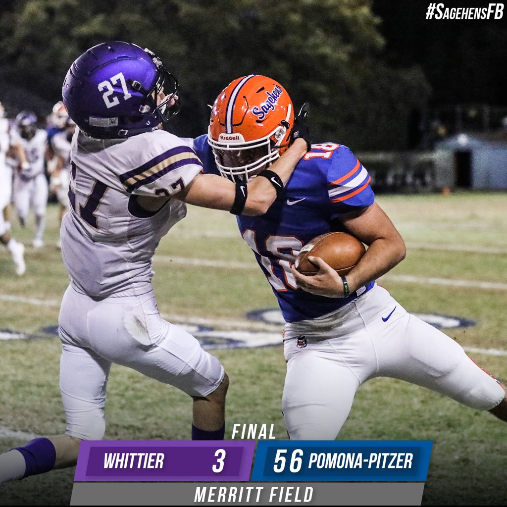 Sagehens's tweet photo. #SagehensFB rolls the Poets 56-3 as they raise awareness for the Hilinski Hope Mental Health Week! #GoSagehens https://t.co/nHRvY6nzOb