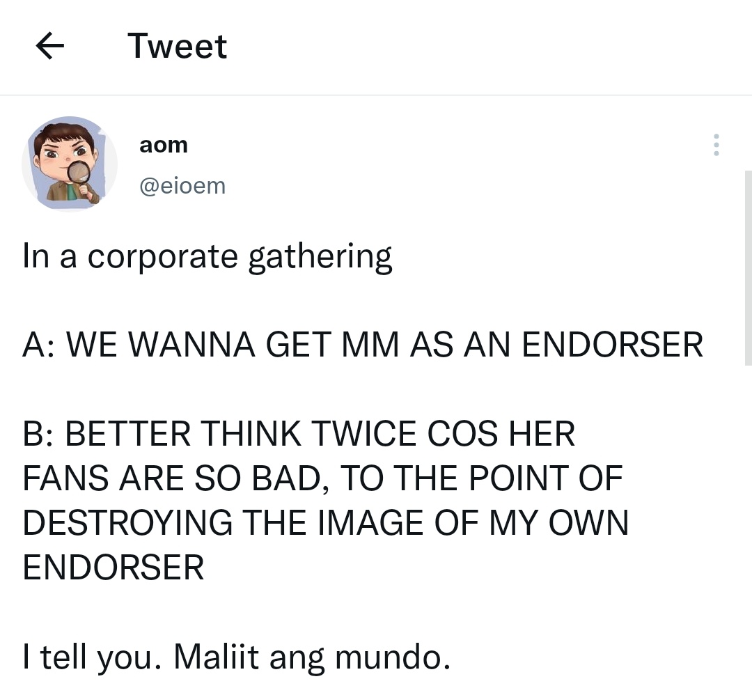 tinkhurvel's tweet photo. so naka-apat na palang endorsements si Maymay since pandemic noh without regular exposure tapos may mga bigating paid posts pa for BPI, Goldilocks, McDo BigMac, Shopee, Datu Puti, Safeguard, Lady's Choice. wow, wala lang.😁

@maymayentrata07 #MaymayEntrata
MAYMAY MPOWERED SUNDAY https://t.co/5FObBg3jGl