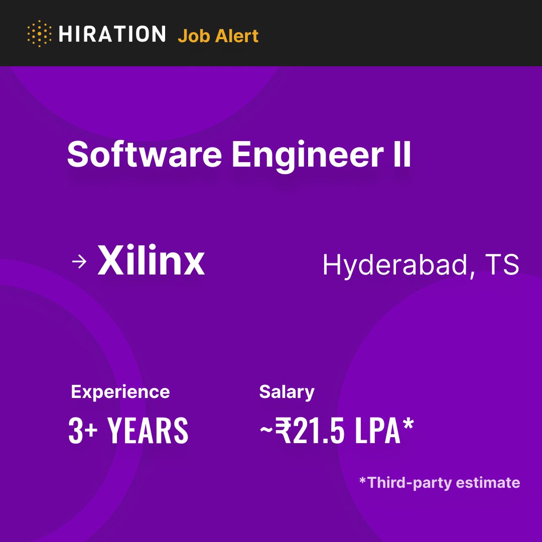 teamhiration's tweet photo. Apply to @XilinxInc here:

https://t.co/CPQTliZWz7

#HiredViaHiration #JobSearch #Recruitment #JobAlert #JobVacancies #TechJobs #TechIndustryJobs #TechJobsAlert #Jobs2021 #JobSeeker #JobHiring #JobsInIndia #JobListings #JobVacancyIndia #HiringNow #TechCareers (5/6) https://t.co/ioPKbARMDc