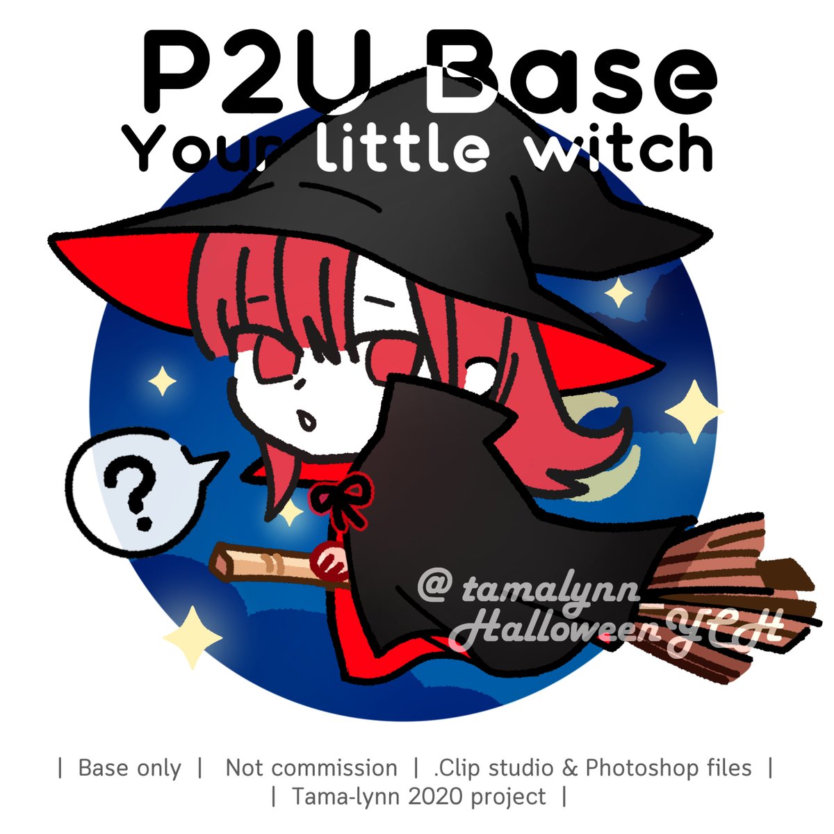 [RT appreciate🙌✨]

🎃✧ P2U Base ✧ Your little witch 🎃

Draw your own character! 
Get all themes, decorations, little friends and Happy Halloween!

📝File type: Clip-studio (.clip) & Photoshop (.psd)
Size: 2100 x 2100 pixel
** This is not commission

more info. link below ⬇️ 