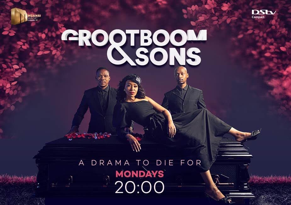 NEW SHOW ALERT: @Mzansimagic's new family drama series #GrootboomAndSons follows a family at war over their legacy. Starring @zandilemsutwana and follows estranged kin in the funeral business, with one sister on her deathbed & the other with her own plans for the family business