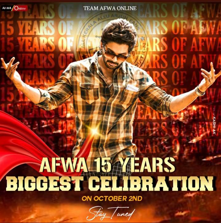 AIAFA_Hyderabad's tweet photo. Congrats @afwa_online  for completing 15 successful years ♥️

You always make our idol @alluarjun proud 🤩👏

Wishing many more years to come !

#15GloriousYearsOfAFWA
#AlluArjun #Pushpa https://t.co/VIiPHJg6IZ