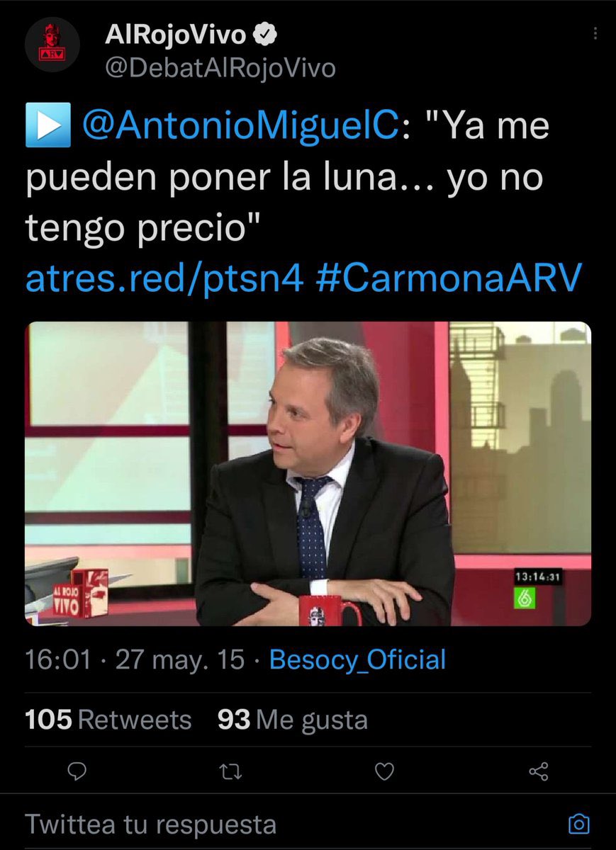 PabloIglesias's tweet photo. Ayer La Sexta y la web de Inda daban la exclusiva de la incorporación de Carmona a Iberdrola. Quien te protege y quien te cuestiona; eso es lo que define a cualquiera en política https://t.co/5SAGjf0dUC
