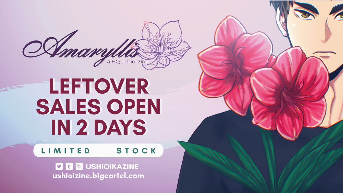 ushioikazine's tweet photo. ✿ LEFTOVERS IN 2 DAYS! ✿ 

Coming soon! 👀 Leftovers for Amaryllis open up in just 2 DAYS on Oct. 5th! We only have a few full bundles left, so you'll want to be there! ❣️

In the meantime, you can still grab a PDF copy of the zine below! 👇

🌺🛒: https://t.co/ZwyTJ3Y88K https://t.co/NFEQBLUs69