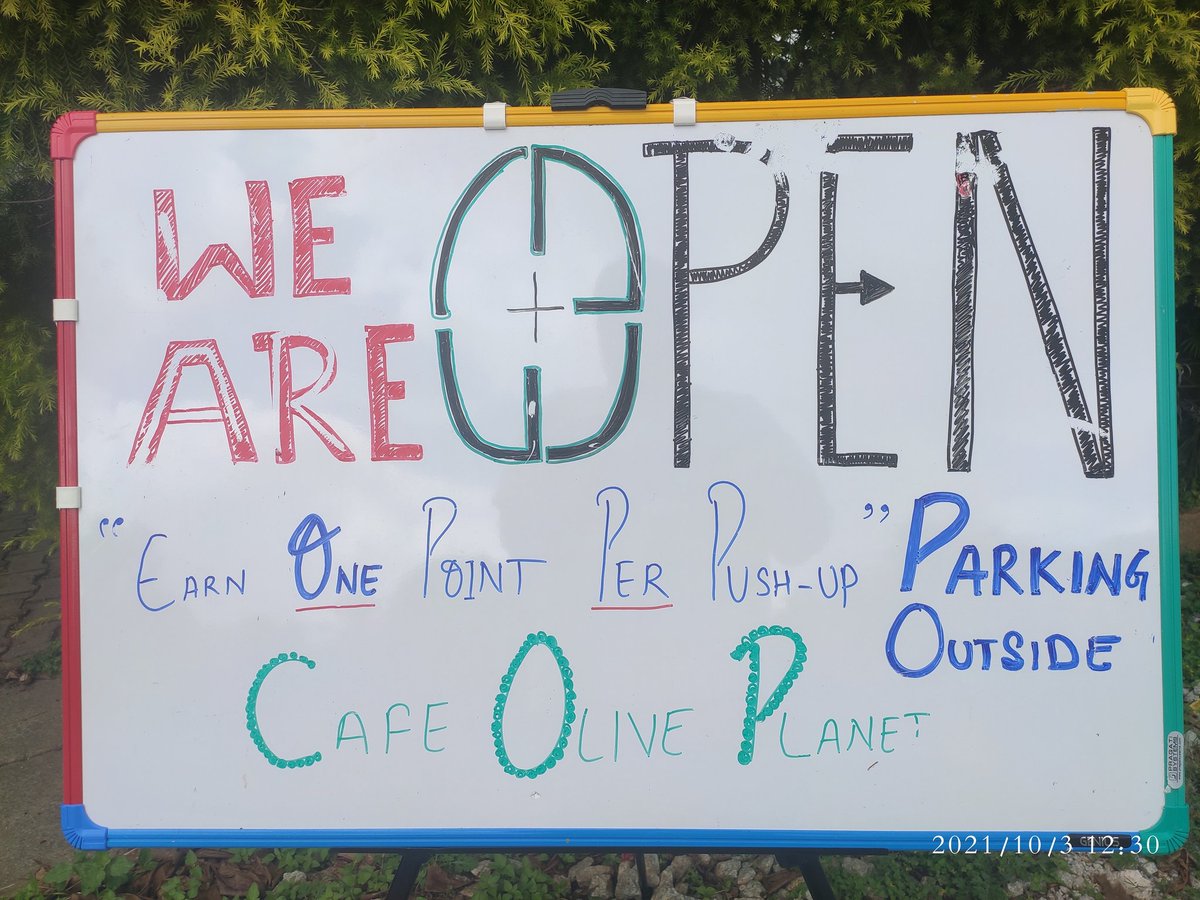 CafeOlivePlanet's tweet photo. "We are OPEN" 
#CAFE
#outdoorcafe 
#bangalorenorthcafe
#CafeToRead
#militaryThemeCafe https://t.co/njHp0lbqnR