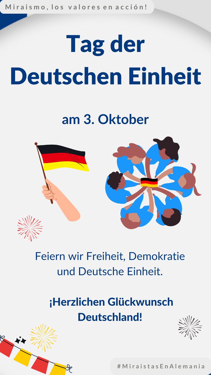 daniel_prang's tweet photo. Am Tag der #DeutscheEinheit wollen wir uns daran erinnern, was uns eint und nicht was uns trennen mag. Erinnern wir, was wir gemeinsam schaffen als ein Volk, eine Nation und ein Europa. @LuzDaryFernan19 @DanielMathiasK @LuciaFigueroa31 @MarioJerkovic1 @angelicamoyarom @Jamalcurt https://t.co/t7PDW6nlDI