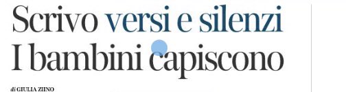 Perché dobbiamo leggere, leggere, leggere la poesia ai bambini: su <a href="/La_Lettura/">la_lettura</a> in edicola oggi ho intervistato Sabrina Giarratana, poetessa #3ottobre #kidslit