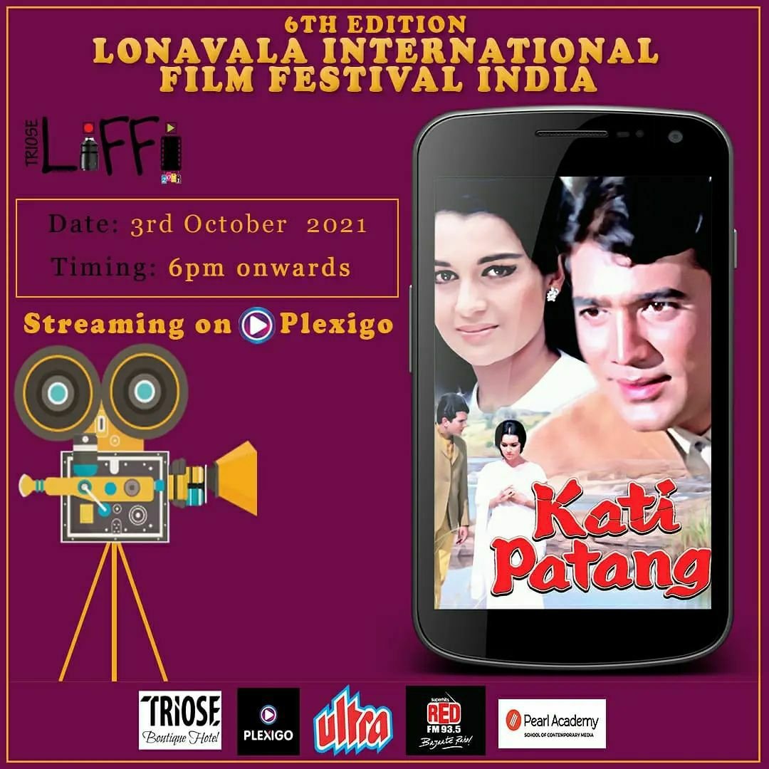 LIFFIIndia's tweet photo. 🎵 Ye shaam mastaani, madahosh kiye jaaye
muje door koi khinche, teri aur liye jaaye🎶🎶
 
Shri Shakti Samanta's critically acclaimed and box office blockbuster, Kati Patang, is how we would like to end the centerpiece weekend of the latest edition of LIFFI! https://t.co/kkIUWDmOdX