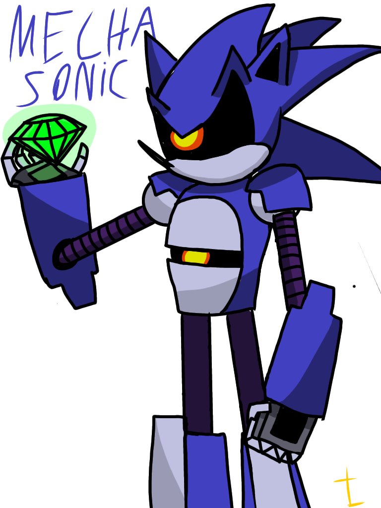 RBK LINGOT on X: Mecha sonic draw in just 44 minutes, draw it on