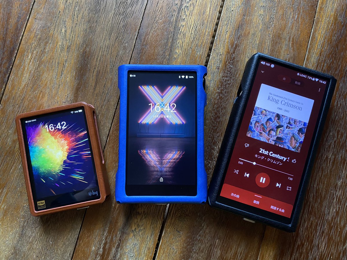 Taco_X2019's tweet photo. 我が家のDAP3兄弟😊
#FiiO
#SHANLING
#HiBy
#M11ProSS
#M3X
#R3Pro https://t.co/RX1DkPAho3