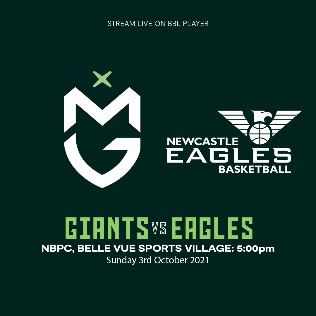 🟢It’s GAMEDAY! 

🗣️It's the Giants vs <a href="/NewcastleEagle/">Newcastle Eagles</a> in our very first home game of the season
🕒 5:00pm
🗓Sunday 3rd October
📍NBPC, Belle Vue Sports Village
📺 bblplayer.co.uk 
📊…livestats.dcd.shared.geniussports.com/u/BBL/1907561/

#IAMGIANT