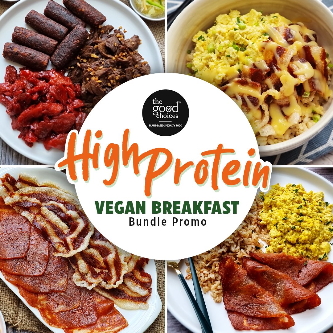 Grab our Bundle Promos of #TGCPH Breakfast Classics to plan your meals for the week! Truly packed with high protein ingredients plus it's cholesterol-freeso you can indulge a little bit more!

#youwontbelieveitsnotmeat #wearefilipinoplantbased #filipinoveganmovement