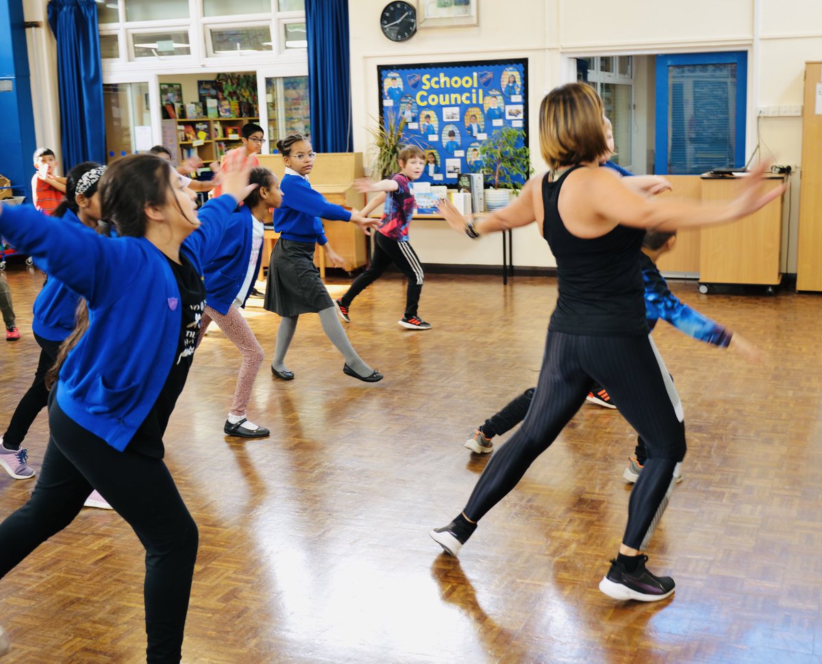 Thanks to <a href="/BCCNottsUK/">Tatiana Woolley</a> for creating an inspiring choreography for students at @WelbeckPrimaryS We’ll soon be performing over at <a href="/NottmPlayhouse/">Nottingham Playhouse</a> to celebrate <a href="/Nhamglobalroots/">Nottsglobalrootsfestival</a> Dancing super stars! 🌟 🤩 <a href="/ace_national/">Arts Council England</a> <a href="/BeatFeet1/">BeatFeet Ltd</a> #nottingham #festival