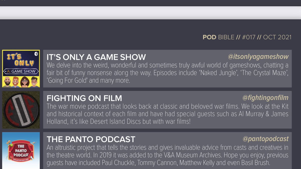 BIG shout out to <a href="/podbible/">Pod Bible</a> for including us in their list of independent podcasts to check out. We are stoked to be in there.

Probably means we need to go record some more episodes, right?…