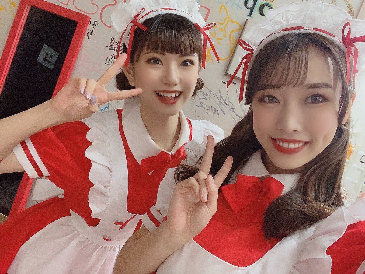 本日もありがとうございました👻
久しぶりに日曜日メンバー全員揃いました👼🏻ｳﾚｼｲ~
りささんおかえりなさい☺︎❤︎
今日はりなさんと赤メイドでした❤️❤️