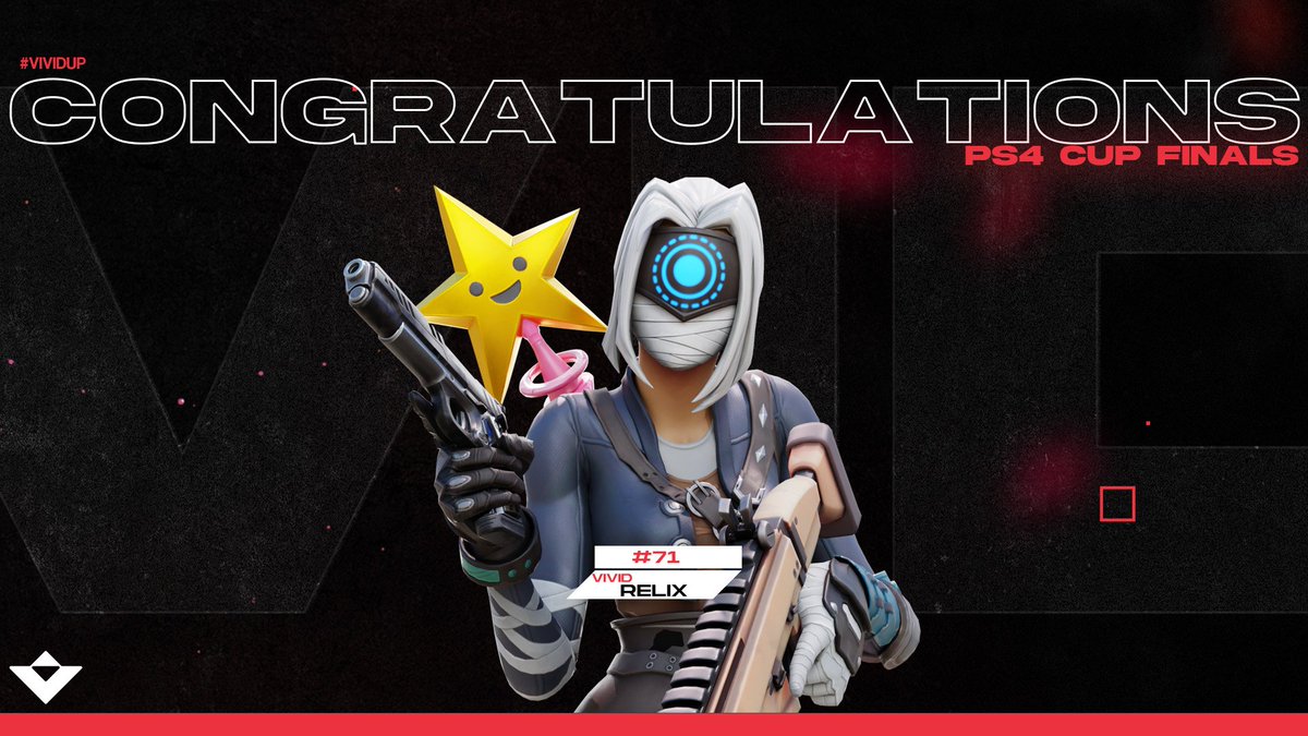 teamvividup's tweet photo. Congratulations to @Relixfn7 on placing Top #71 in the Solo PS4 Cup Finals (Asia)!🤩🥳

#VIVIDUP 
#VIVIDONTOP 
#VIVID https://t.co/nI6NUsp2XD