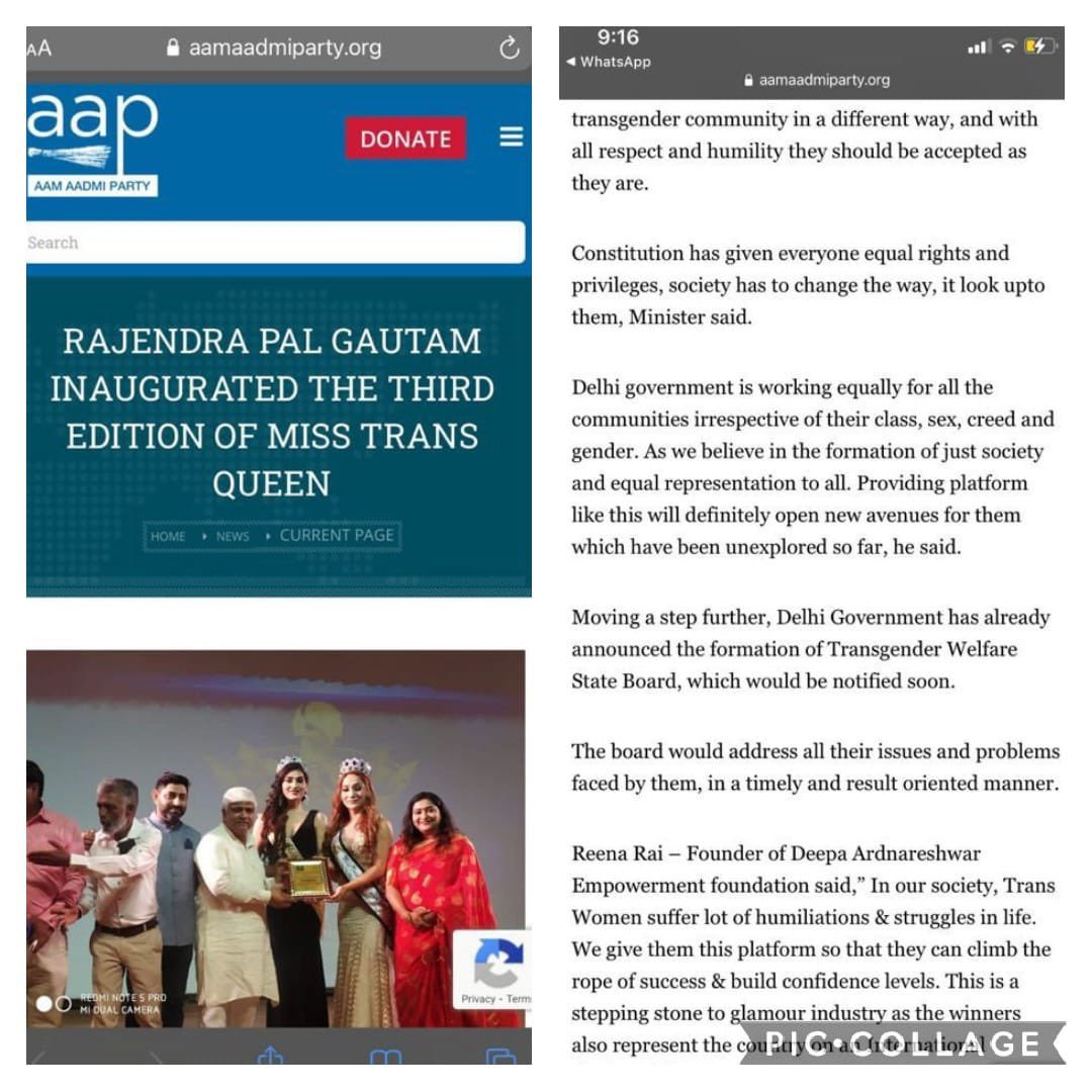 ReenaRaimtqi's tweet photo. Its heartbreaking a promise still pending since2 years made by The Delhi Social welfare Minister, Mr Rajinder Pal Gautam at MTQI 2019. Promising to open up a Transgender Welfare board Delhi .the promise remains undone @doctorsaheba @AAPDelhi @ArvindKejriwal @AdvRajendraPal https://t.co/CQWGYn5MJI