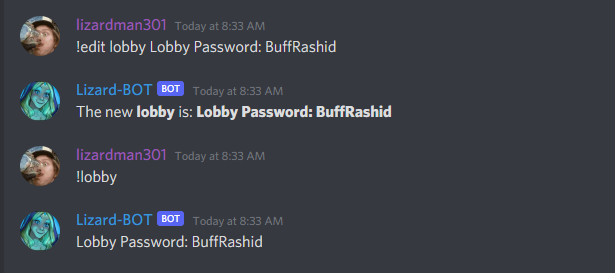 fuLizardman's tweet photo. The new update is now live!

The glossary command has been updated to now show definitions in discord as well as link back to the site. You can even show videos if one is available👀

Added a lobby command to show lobby information https://t.co/kHpUr254P2