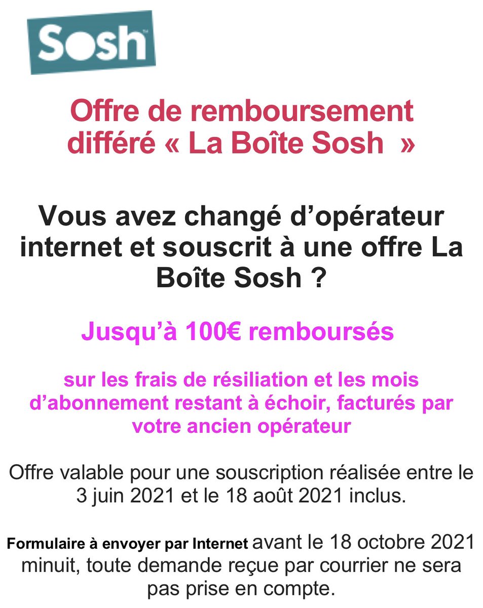 Bonjour <a href="/Sosh_fr/">Sosh</a> ça fait déjà 2 fois que je remplis votre formulaire depuis 1 mois, je ne reçois ni mail de confirmation de demande ni de la suite du traitement de mon dossier. On fait comment du coup ???