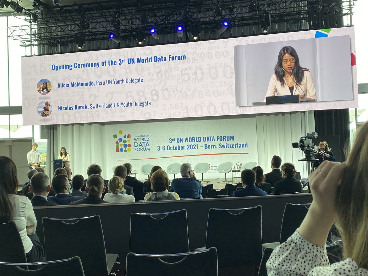 Alicia Maldonado UN youth representative speaks ⁦@UNDataForum⁩ about access and equity in data #dataforall #datajustice