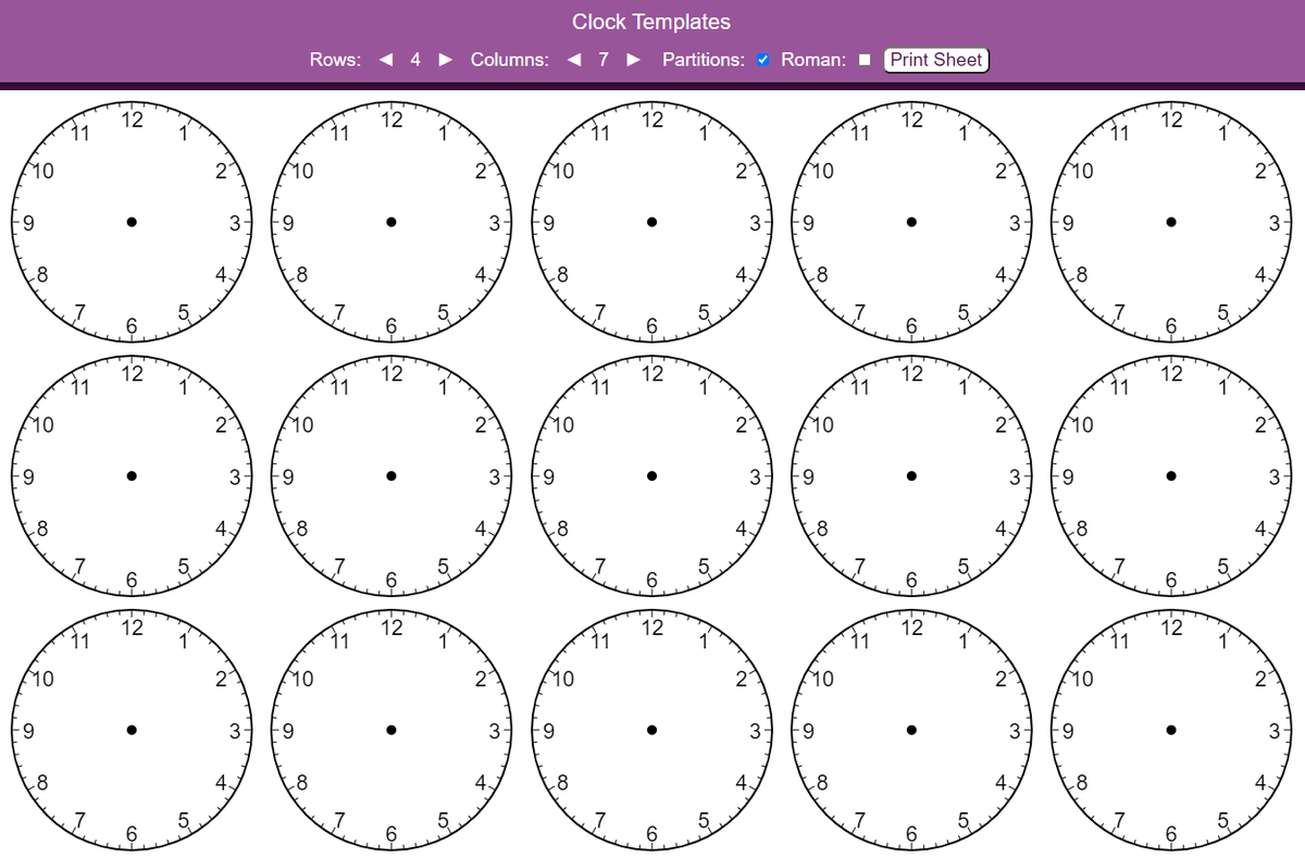 New, printable clock templates. https://t.co/xAtqqtsy7D, image size:1200x788