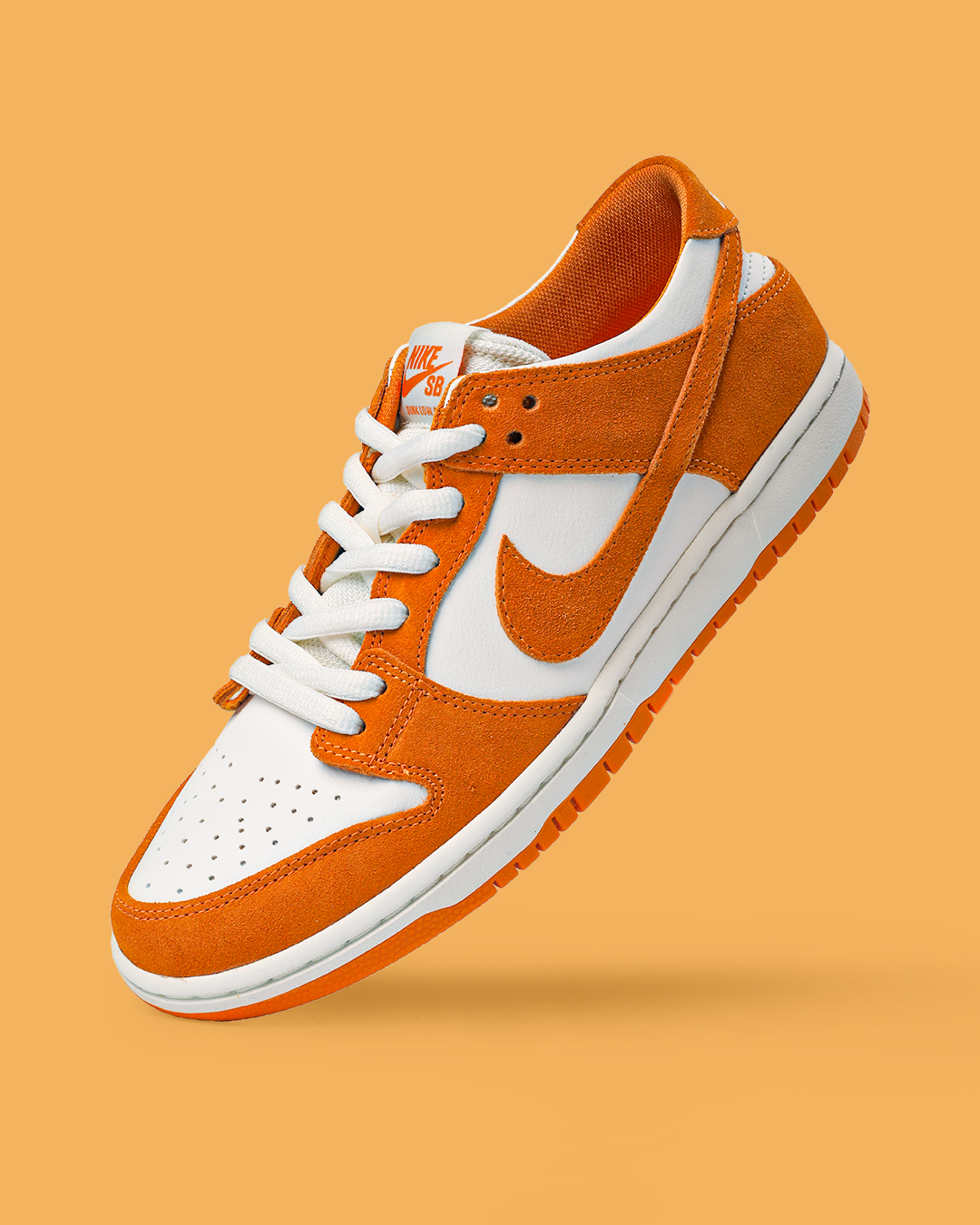 Twitter-এ KICKS CREW: "Another clean colorway of the Nike SB Low. This pair comes in circuit orange and sail. Sporting an orange suede and sail leather upper with a mesh tongue,