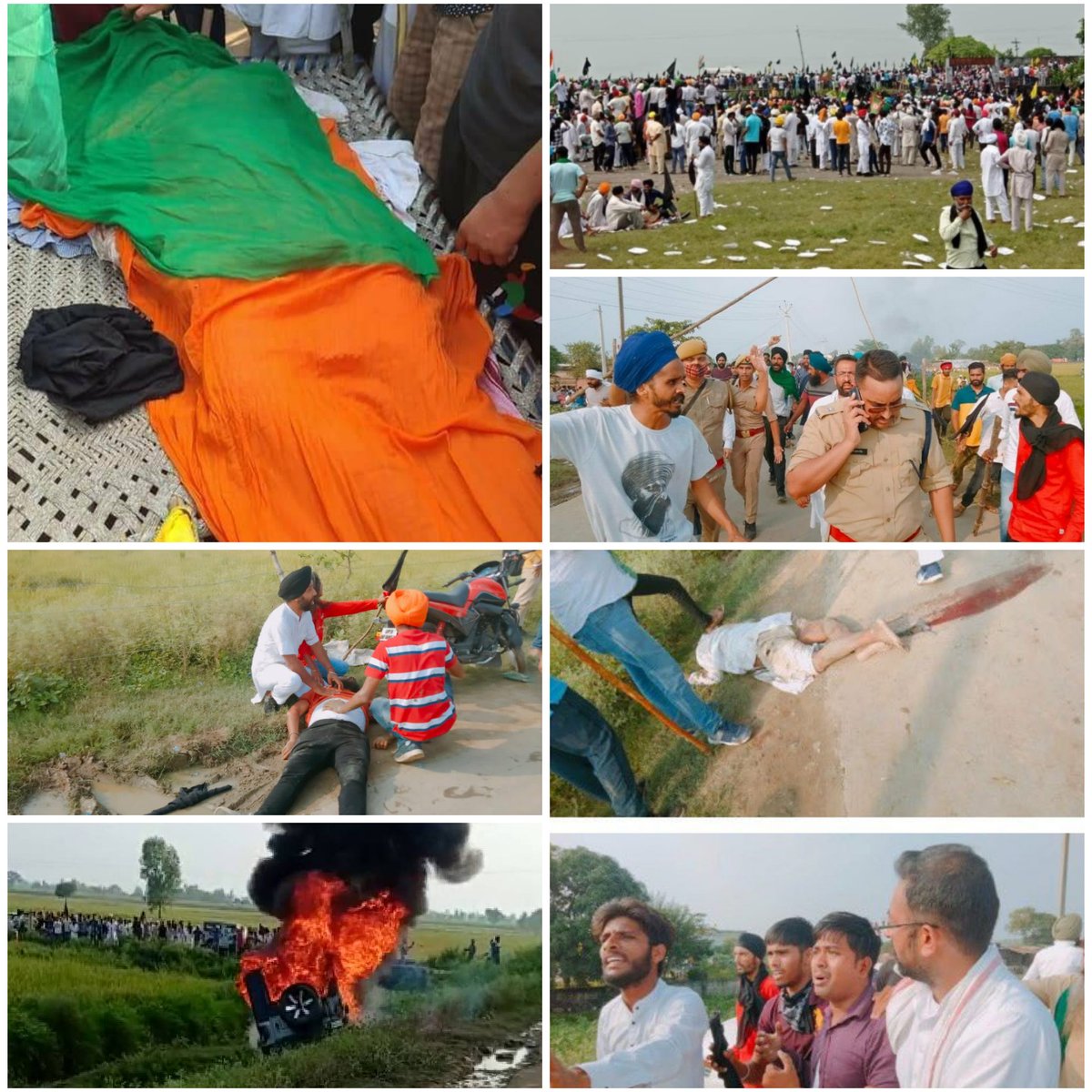 manishmaadam's tweet image. #लखीमपुर_किसान_नरसंहार 4 farmers died, 10 critically injured after Union Minister Ajay Teni’s son run his car over farmers!! But National Media is not even concerned about the farmers!!
#लखीमपुर_किसान_नरसंहार
#BJP_KillerOfFarmers
#FarmersProtest