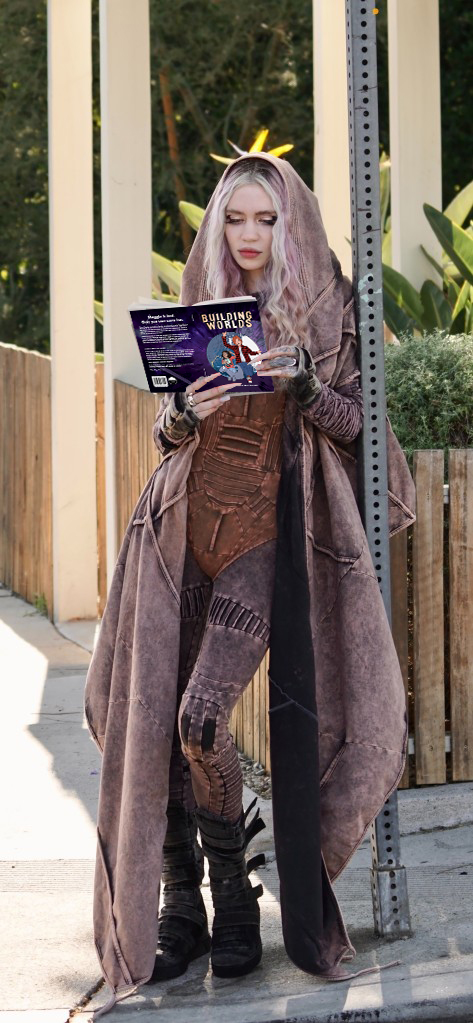 AlienOutfield's tweet photo. Grimes - poor taste in clothes and men, great taste in books. Get yours @ThoughtBubbleUK or https://t.co/GZH74lOu2E #TBF2021 #BuildingWorlds RT https://t.co/m6kz7oLyRw