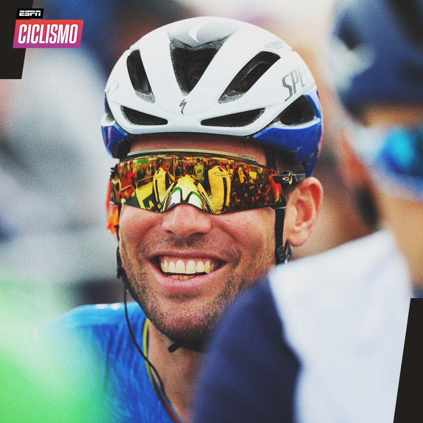 ESPNCiclismo's tweet image. #ESPNCiclismo ¡Sonríe Mark #Cavendish! El ciclista del #DeceuninckQuickStep consiguió su décima victoria de la temporada en el #MunsterlandGiro. Alexis #Renard y Morten #Hulgaard finalizaron segundo y tercero, respectivamente.