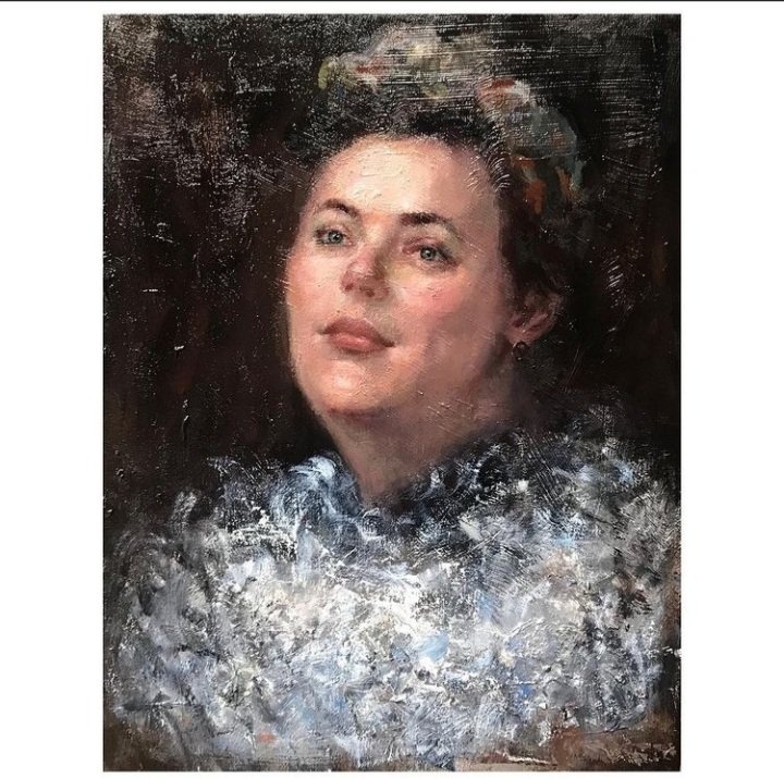 Painting of @lilyholder by Ann Witheridge, come and join us tomorrow evening <a href="/VictoriaStakes/">Victoria Stakes</a> for our weekly class. No need to book, we have paper and materials for you. 

#lifedrawing #art #artistsontwitter #artclass #drawing #newyearsresolutions #flow #meditative