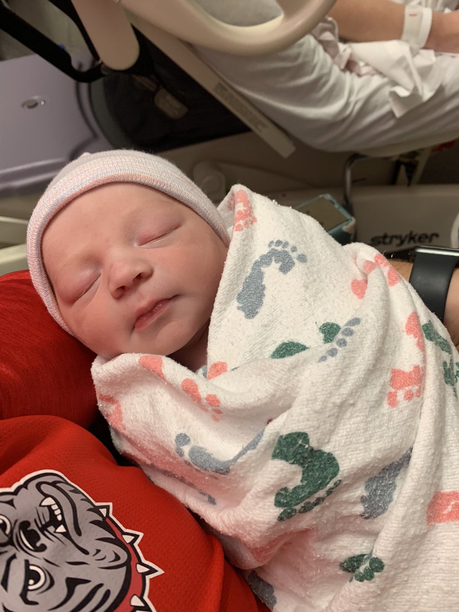 Crew David Petty made his appearance at 1:09 am this morning! He’s a little guy at 18 inches and 6 lbs 12 oz. Everyone is doing great! We got to the hospital at midnight and he was here an hour later! His big sisters got to FaceTime with him right after he was born!