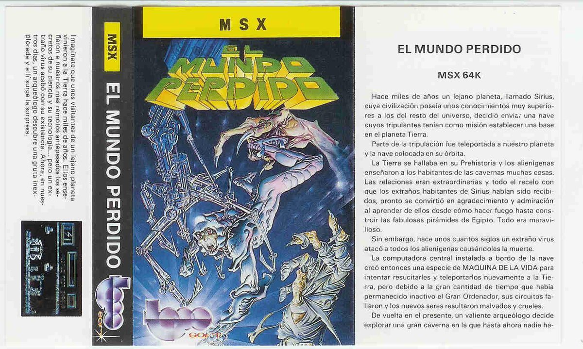 QuiqueOldSchool's tweet photo. A petición de @Ulldep0p, hoy recordamos... El mundo perdido.

#Elmundoperdido #TopoSoft #ErbeSoftware #ZXSpectrum #MSX #VideojuegosParaElRecuerdo #AmantesDelPíxel #8bits #16bits #retro #retrogames #retrogaming #oldschool #píxel #pixelart #videojuegos #videogames https://t.co/fWKuy9q2zh