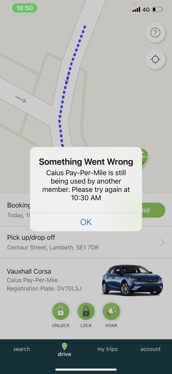 siantickner's tweet photo. @Zipcar can’t get through on the phone… the car still hasn’t been dropped off by the other user??? It’s now 30 minutes late https://t.co/59ivqBG5a7