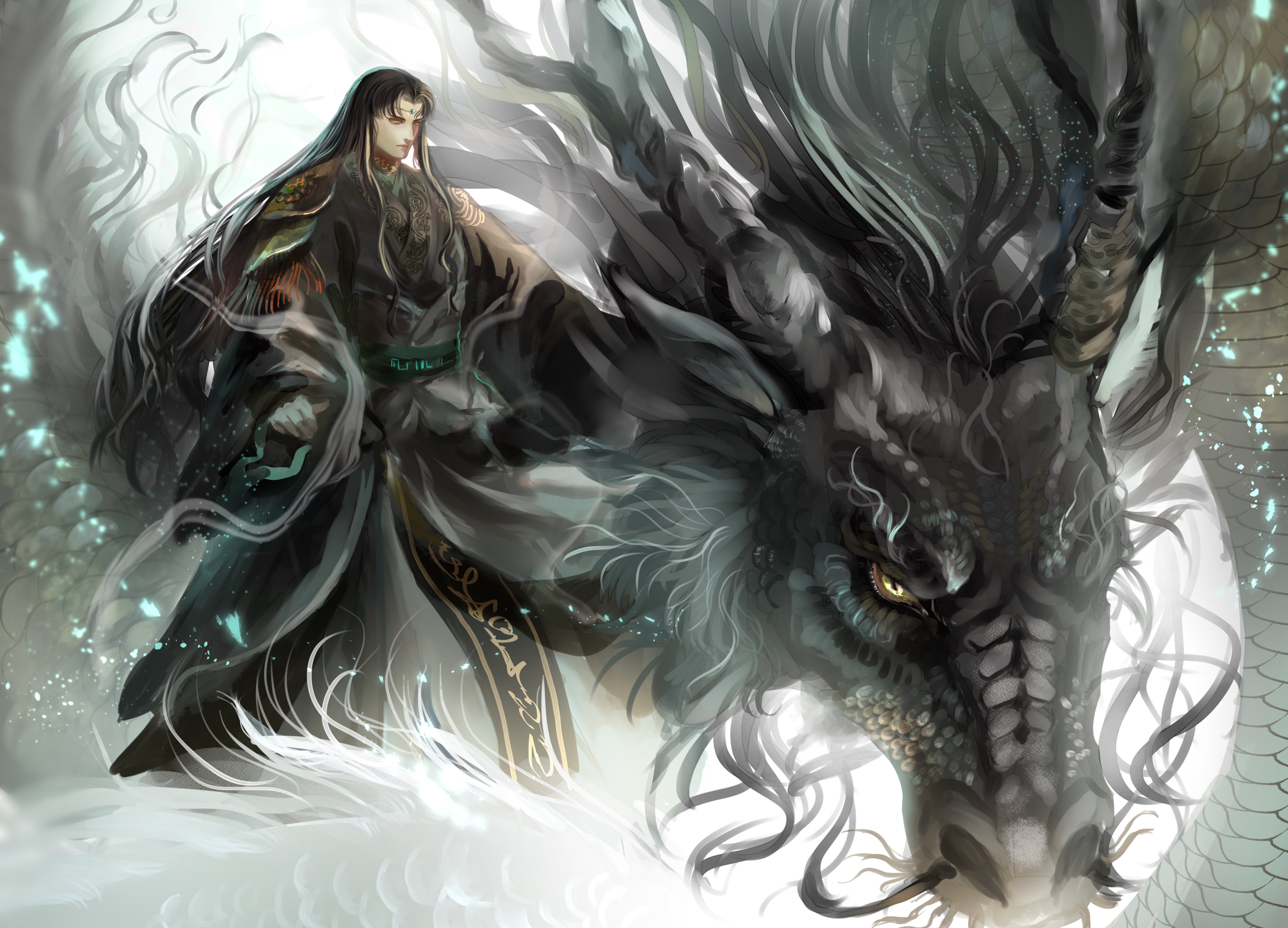 暴れん坊大帝 Skeb募集中 北方の守護龍 黒龍 イラスト オリジナル T Co O98rfey2fl Twitter