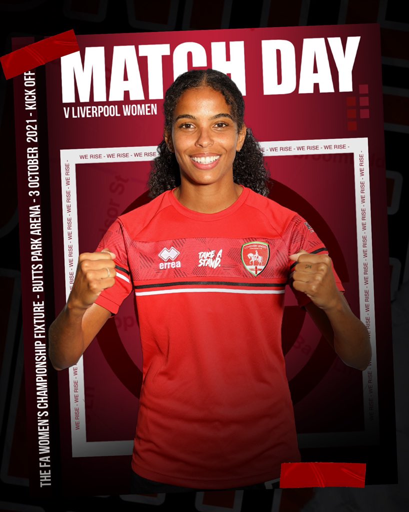 RugbyBoroughWFC's tweet photo. IT’S MATCHDAY!

Coventry 🆚 Liverpool 

⏰ Kick Off 2PM
🏟 Butts Park Arena
🏆 The FA Women’s Championship

#WeRise 🔴🟢 https://t.co/M36cHU5Rmv