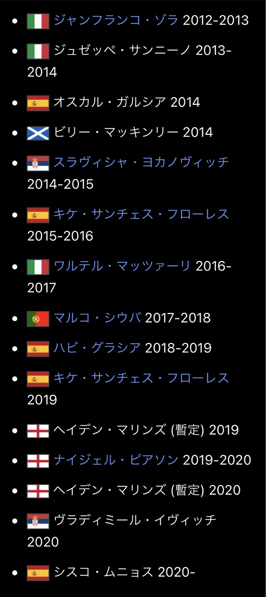 Ben Mabley ベン メイブリー ジャンパオロ ポッツォが12年にワトフォードを買収して以来 監督に就任した人の一覧 T Co Ugm5k2c2lz Twitter