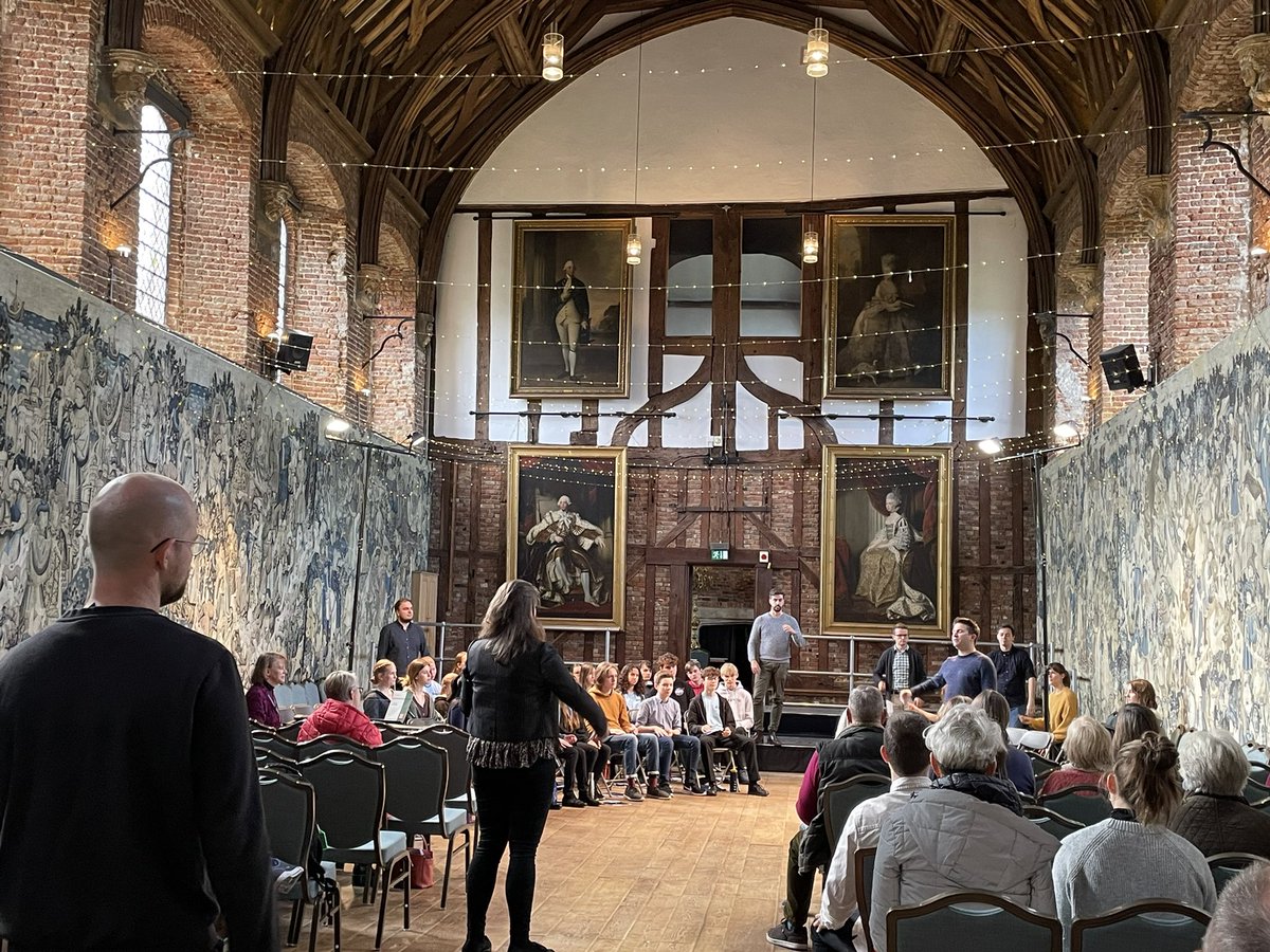 Workshop underway <a href="/HHChamberMusicF/">HHMusicFest</a> with <a href="/barney987/">Barnaby Smith</a> <a href="/VOCES8/">VOCES8</a>. New scholar cohort putting their education training into practice this morning!