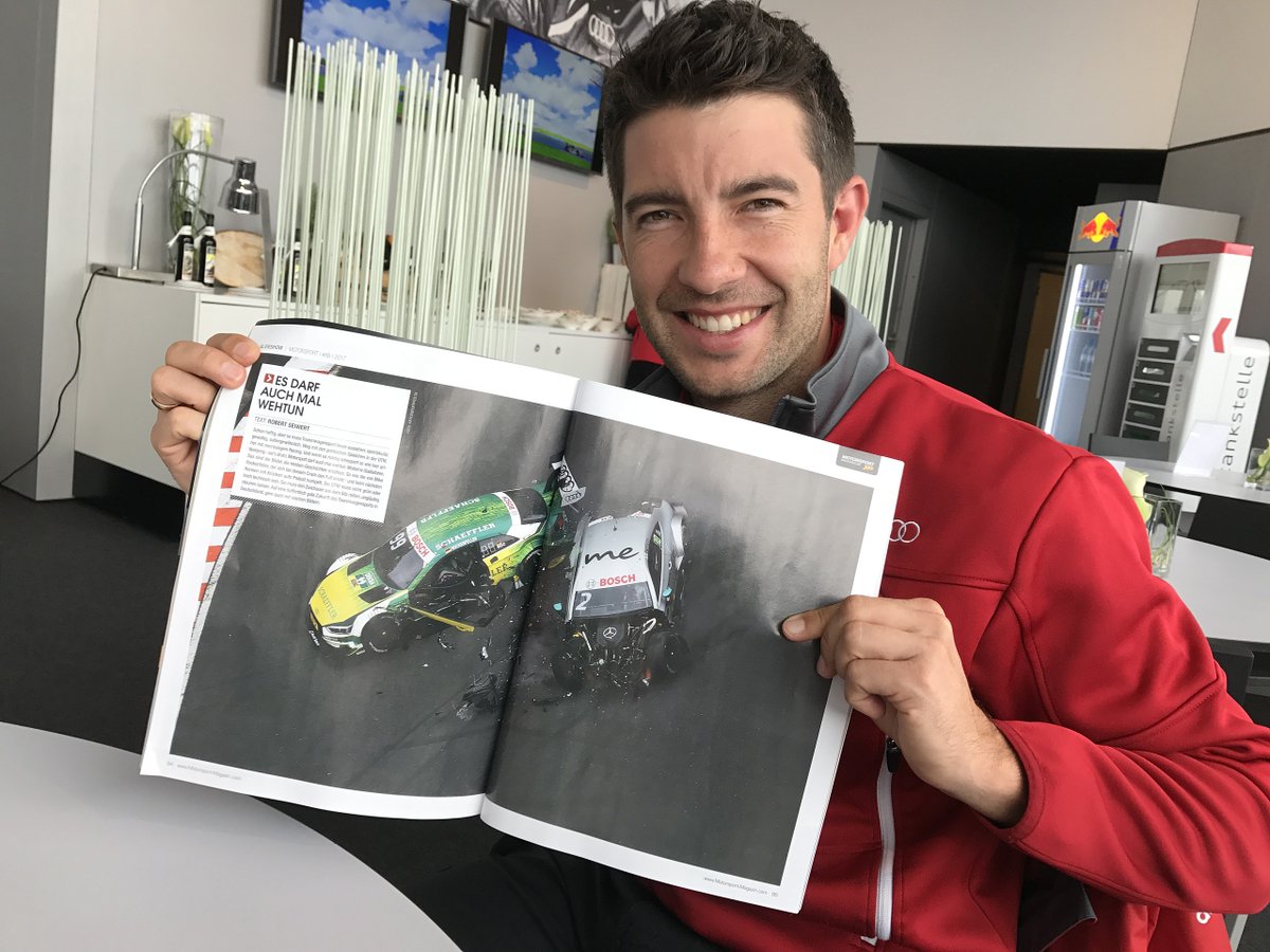 MSM_RobS's tweet photo. Zu Mike Rockenfellers Audi-Aus nach 15 Jahren haben wir Meilensteine seiner Karriere zusammengetragen. Unvergessen sein Podestplatz 2017 in Moskau kurz nach dem schweren Norisring-Unfall. Über das Crash-Bild in unserem Magazin konnte Rocky später lachen https://t.co/SaZt13V5Wn https://t.co/2Sx6pULzZ8