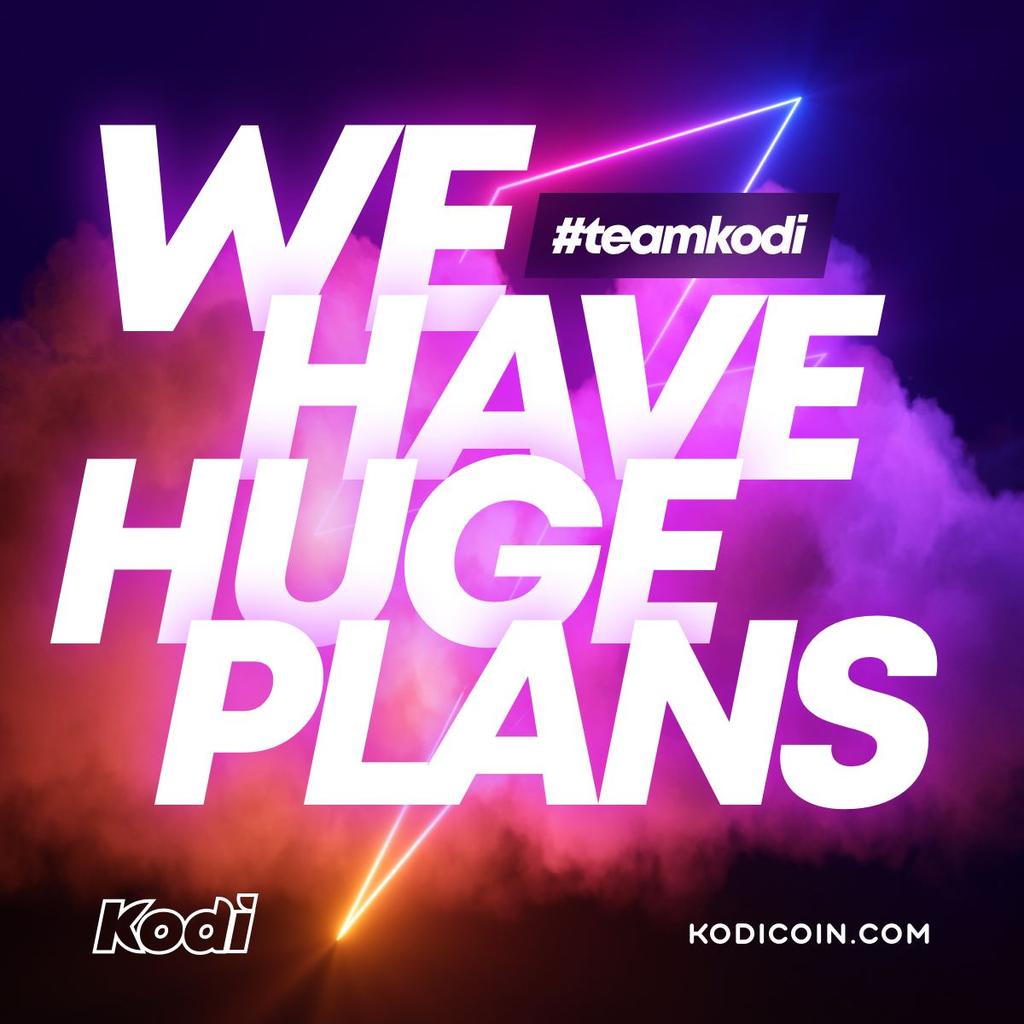 Kodi_Coin's tweet photo. Only 3 days old.
Already many things accomplished and this is just the beginning.
We have huge plans so stay tuned and become part of the Pack.
#TEAMKODI https://t.co/g88nlYPBH7