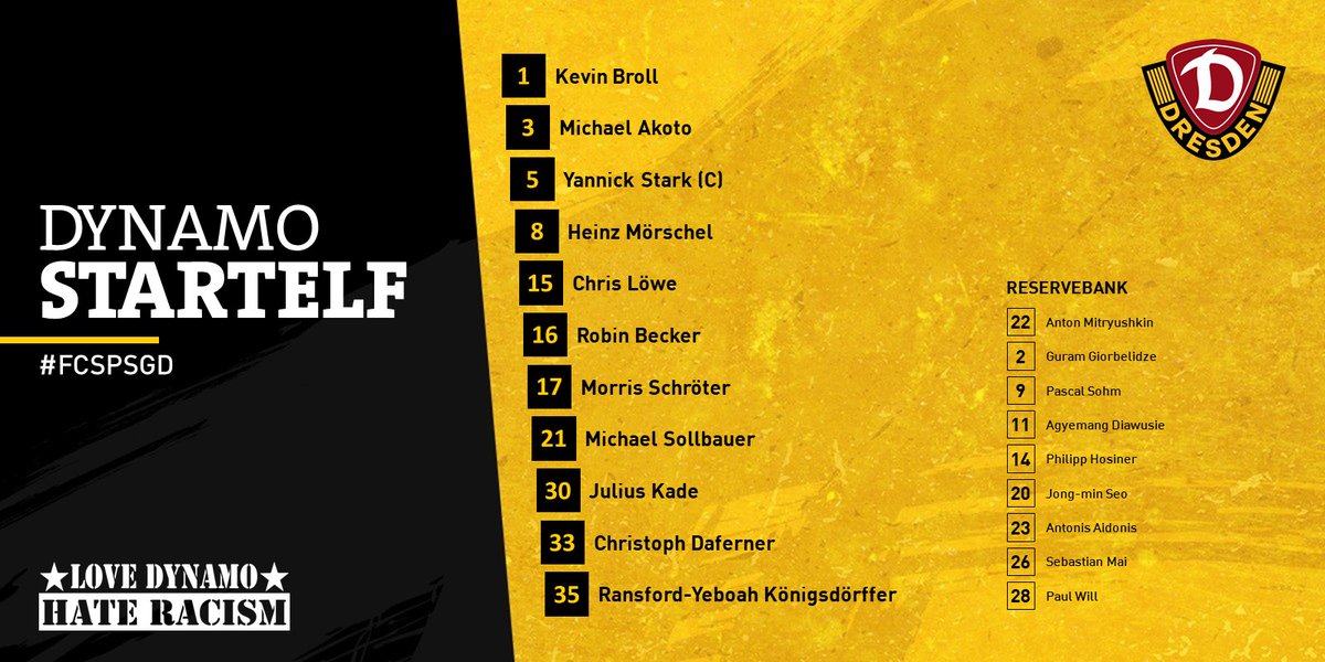 St. Pauli deplasmanında kadromuz! 💛🖤 #FCSPSGD #sgd1953