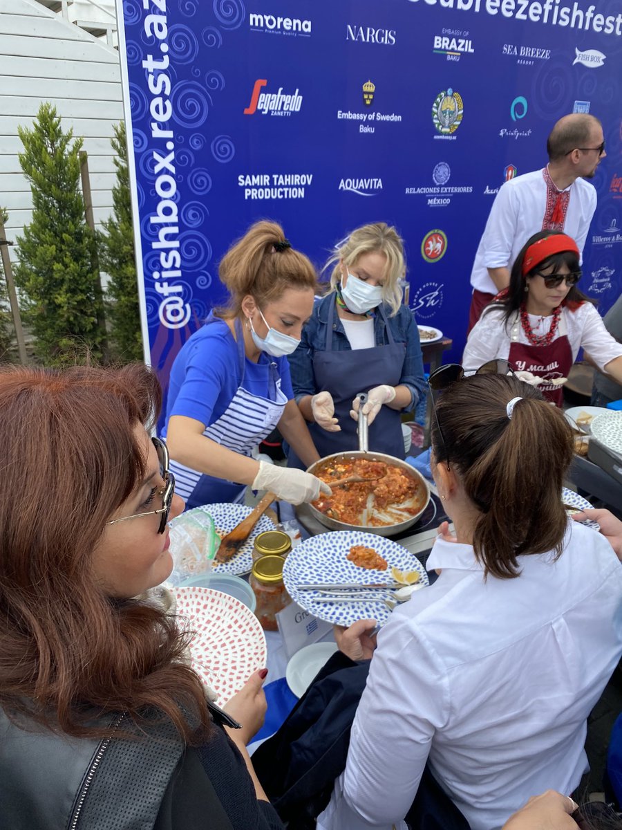Tasty <a href="/Greece/">greece</a> today in <a href="/Azerbaijan/">Azerbaijan 🇦🇿</a> in Baku FishFestival with #Garides Saganaki in#fishfestbaku 2021 #seabreezeseafest# <a href="/fishbox/">Fish Box</a>.rest.az