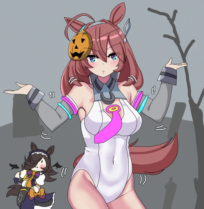 誤ったハロウィンの情報をインストールしたブルボン #ウマ娘 #ウマ娘プリティーダービー #ミホノブルボン(ウマ娘) #ライスシャワー(ウマ娘) #連邦に反省を促すダンス #ハロウィン https://t.co/tTY8BODeu4 