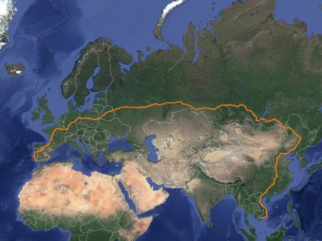 xruiztru's tweet photo. The longest possible train travel in the world. https://t.co/Tm86QZOTK1